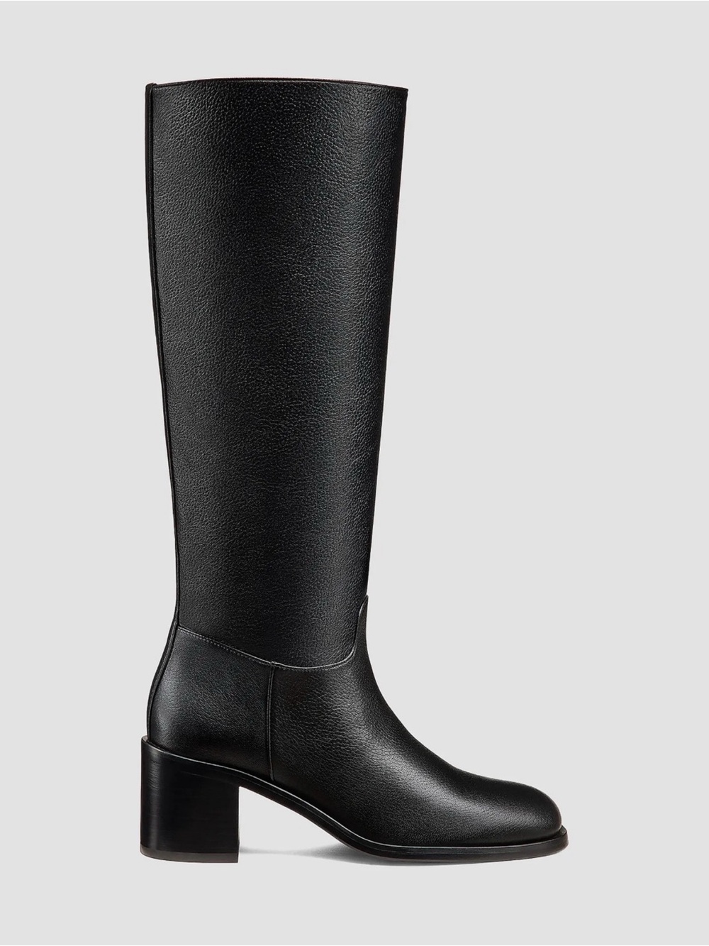 New Stuart Weitzman Finn Knee High Boot Black Leather Sz 8.5